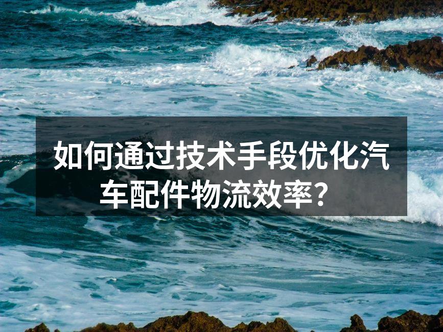 智能化管理系统提升物流效率